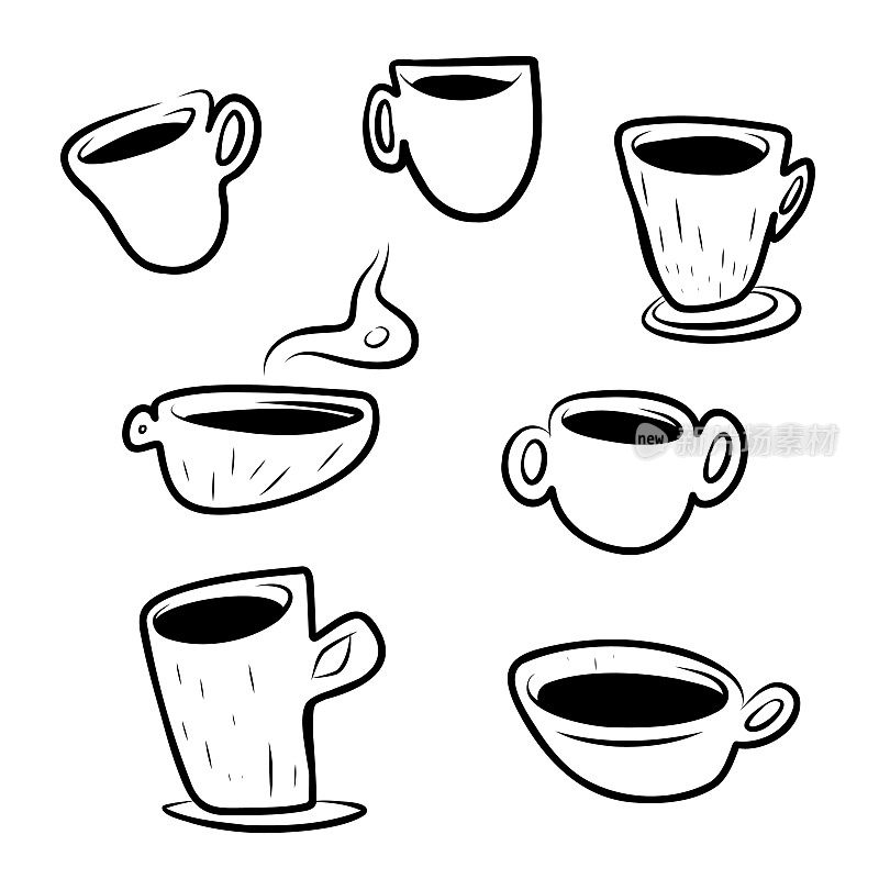 咖啡杯设计插图