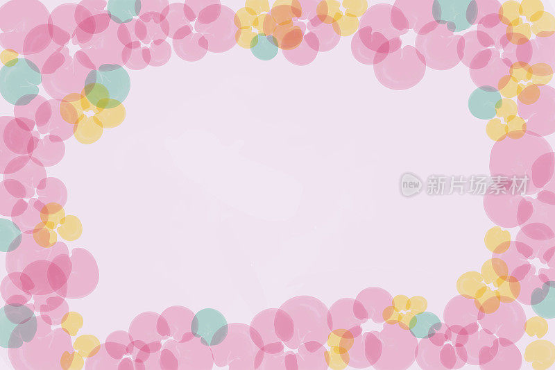 花粉色框架复制空间上淡粉色的背景