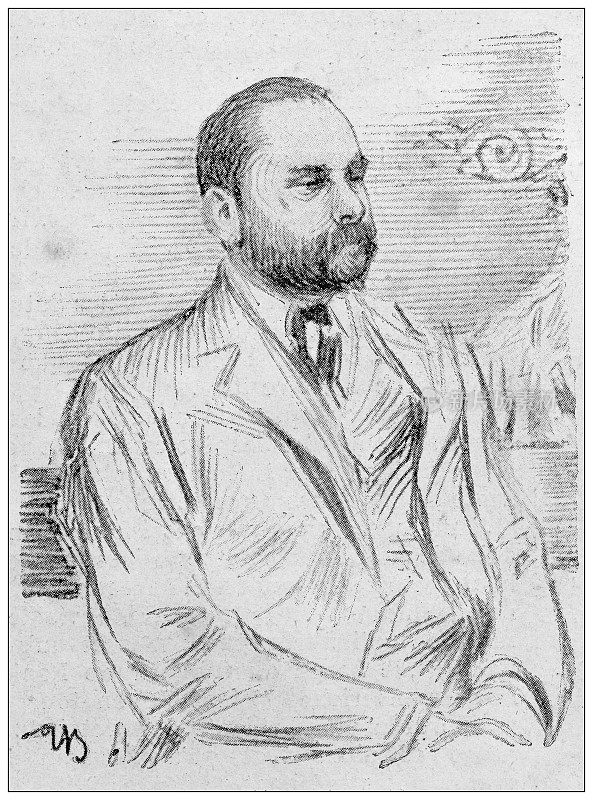 古旧的图片:米兰战争委员会的意大利记者,古斯塔沃・基耶西《意大利的波波洛》的导演