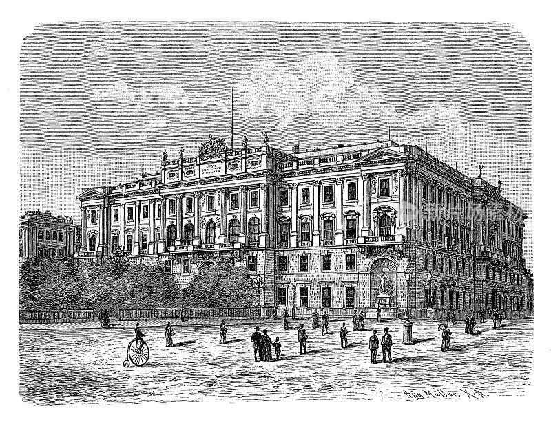 奥地利劳埃德的里雅斯特航运公司宫殿建于1883年的里雅斯特最美丽的广场之一