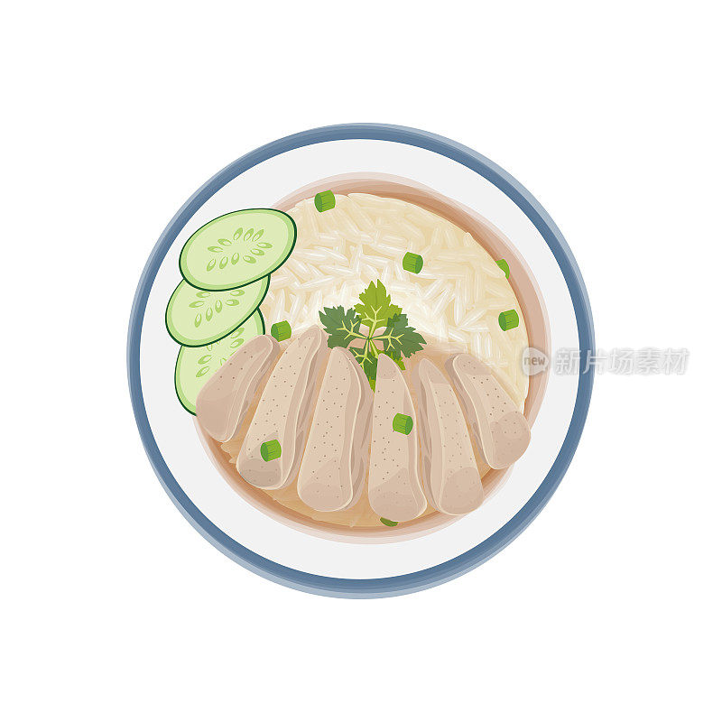 海南鸡饭可以在盘子里吃