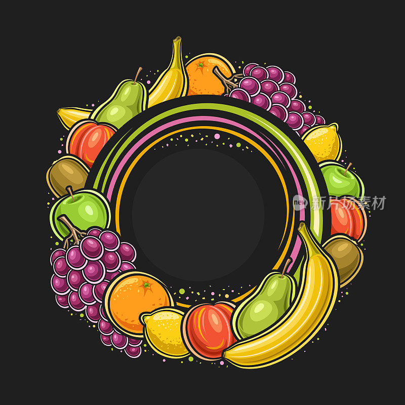 水果矢量框架