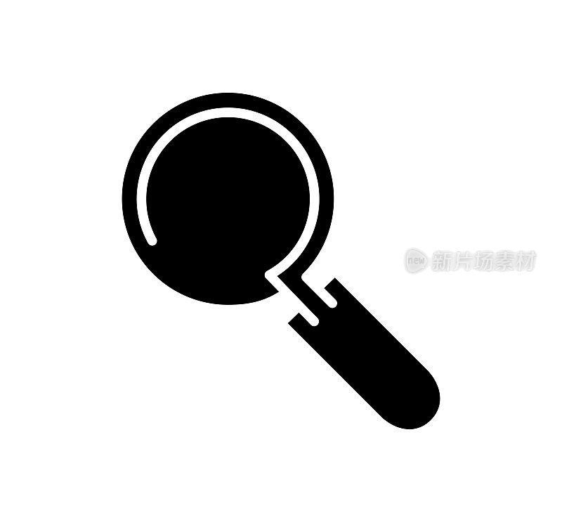 搜索黑色填充矢量图标