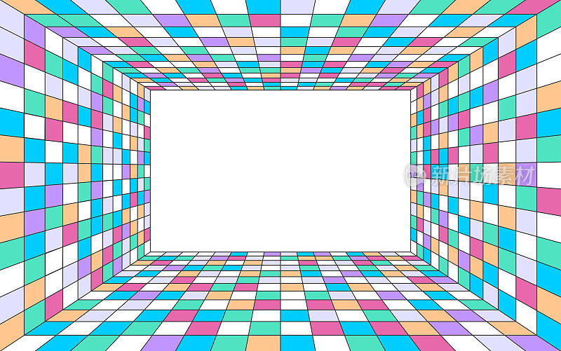 颜色深度隧道虚拟现实现代背景