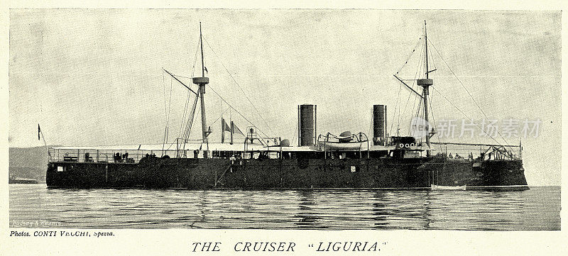 意大利海军战舰，利古里亚号巡洋舰，海军军事史，19世纪1890年代