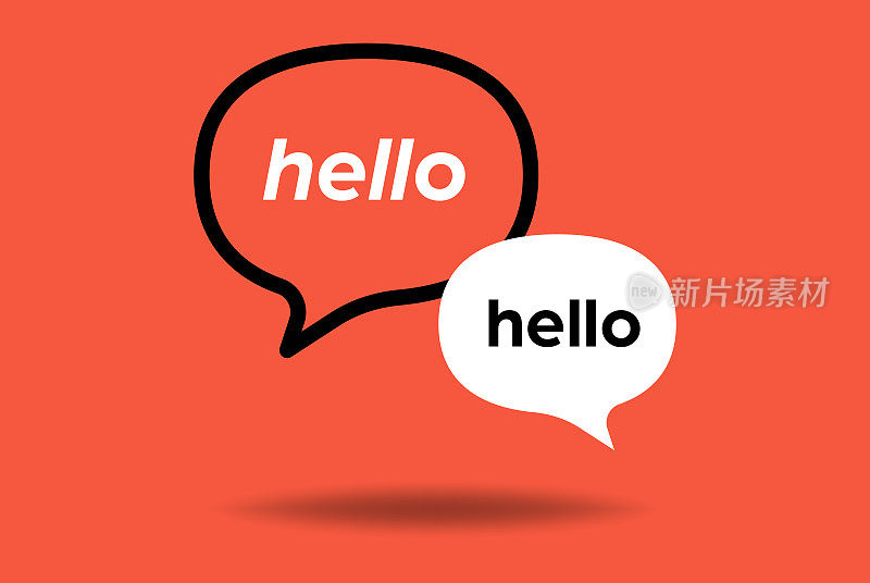 语音气泡你好文本