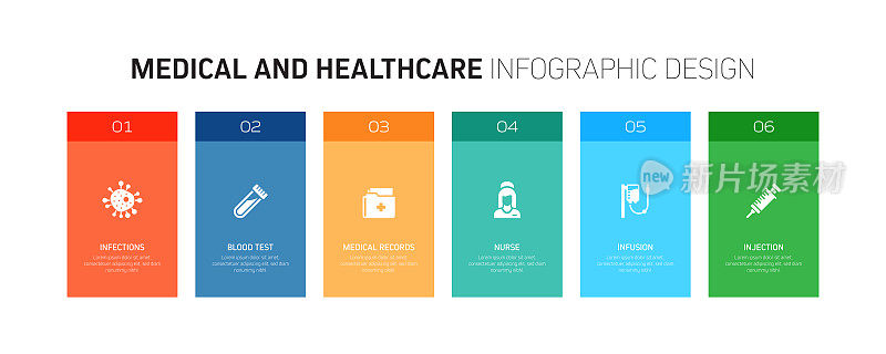 医疗保健和医疗概念信息图设计矢量插图