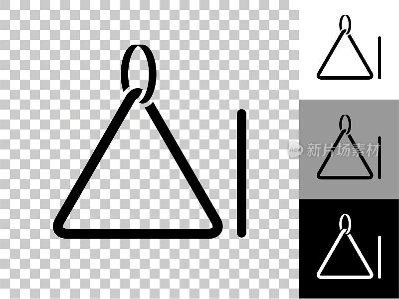 三角形图标在棋盘透明的背景