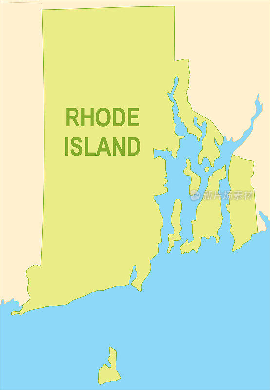 罗德岛的平面地图