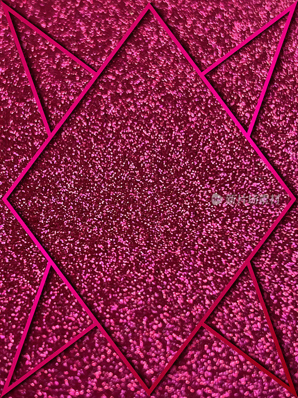 摘要背景与粉红色闪闪发光的笔触。粉红色的金属箔闪亮的Grunge纹理。