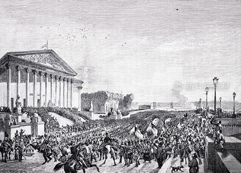 法国，1848年的巴黎二月革命，2月24日的共和国宣言
