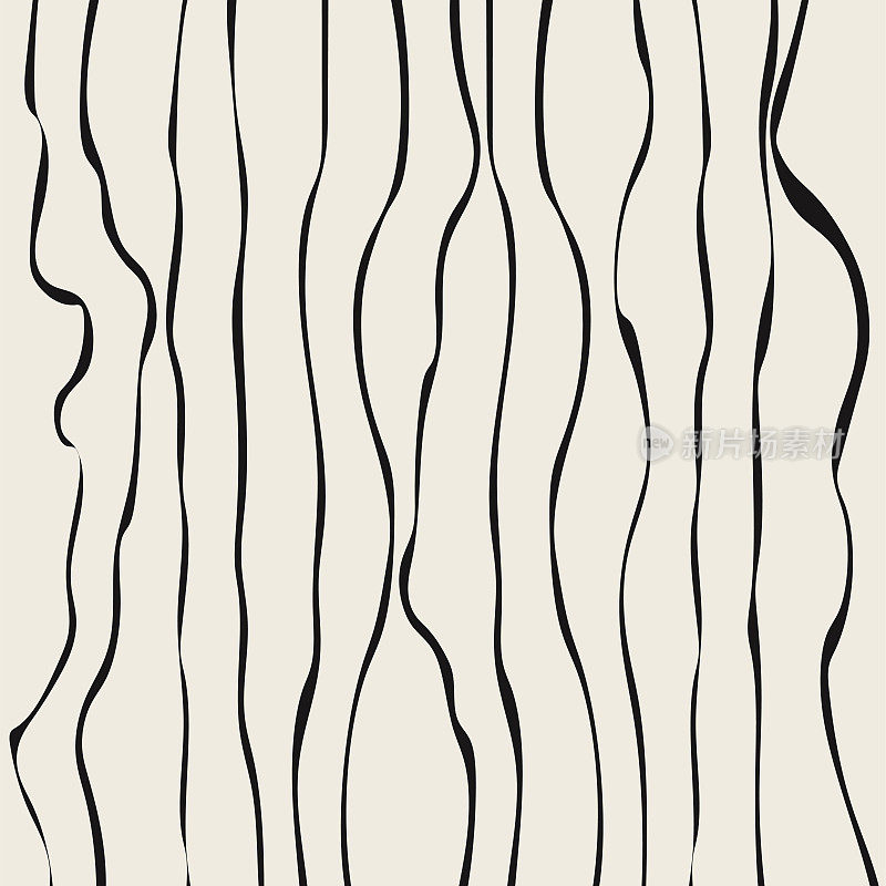 矢量op艺术纹理与线条波浪条纹无缝图案创意纹理抽象背景