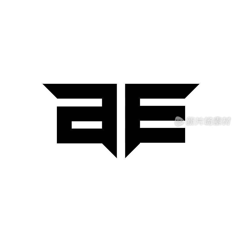 AE标志字母组合设计模板