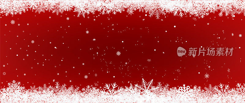 圣诞佳节雪花红背景