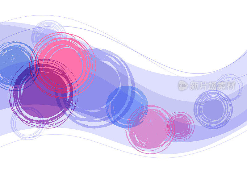 抽象的背景与手绘圆圈