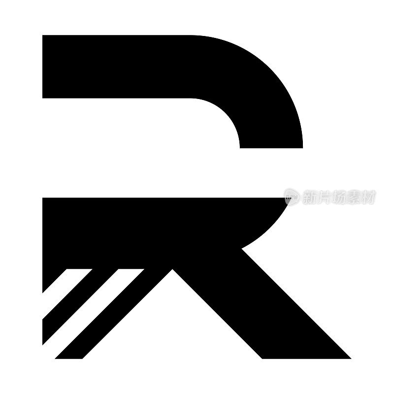 R为建筑，住宅，房屋，房地产，建筑，物业的标志设计。