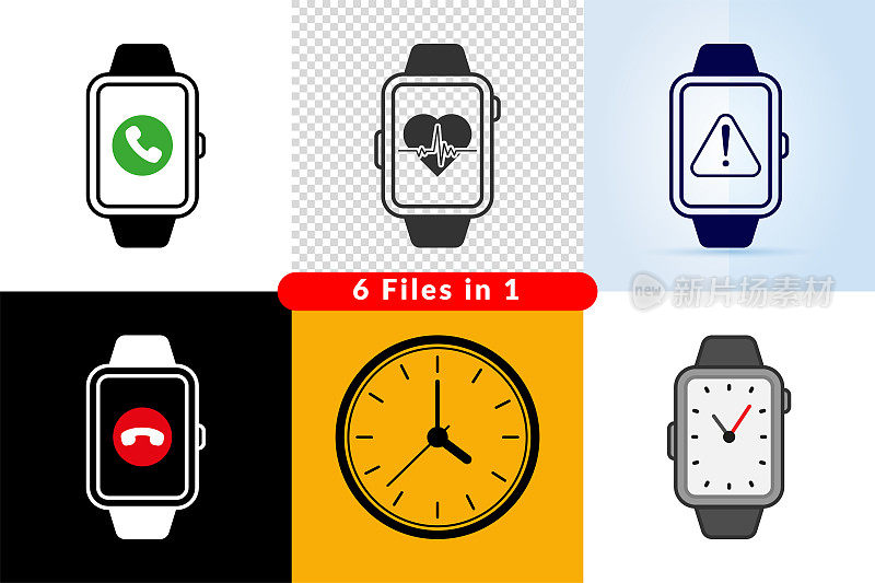 手表图标,沙漏…