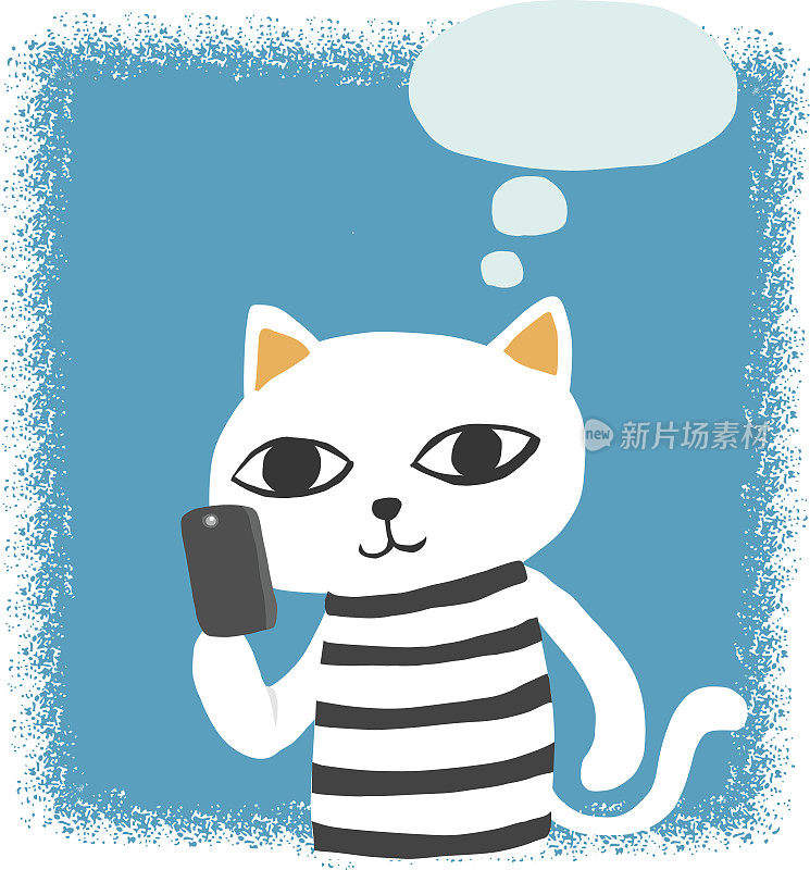 猫和智能手机聊天