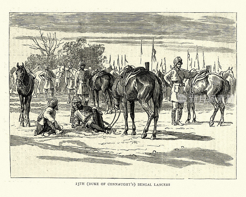 19世纪的第13支孟加拉枪骑兵