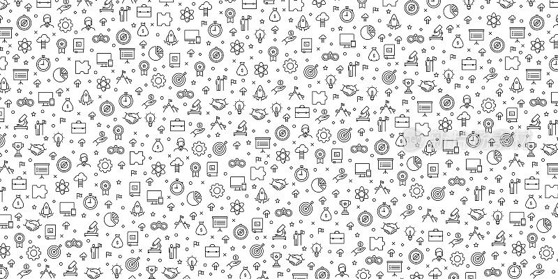 启动图标矢量图案设计的集合