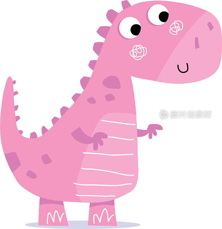 粉红色的恐龙。