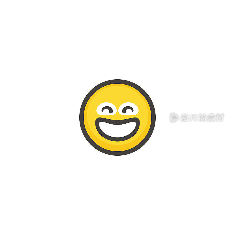 Emoticon平面设计轮廓线