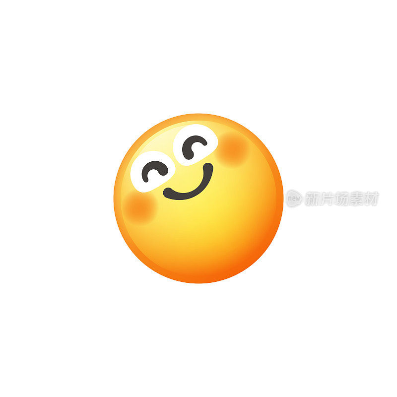 Emoticon裁剪设计元素可爱和色彩渐变