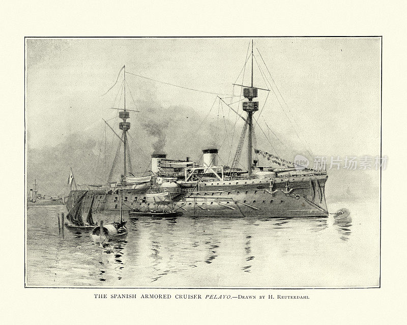 西班牙海军战舰佩拉约号，19世纪