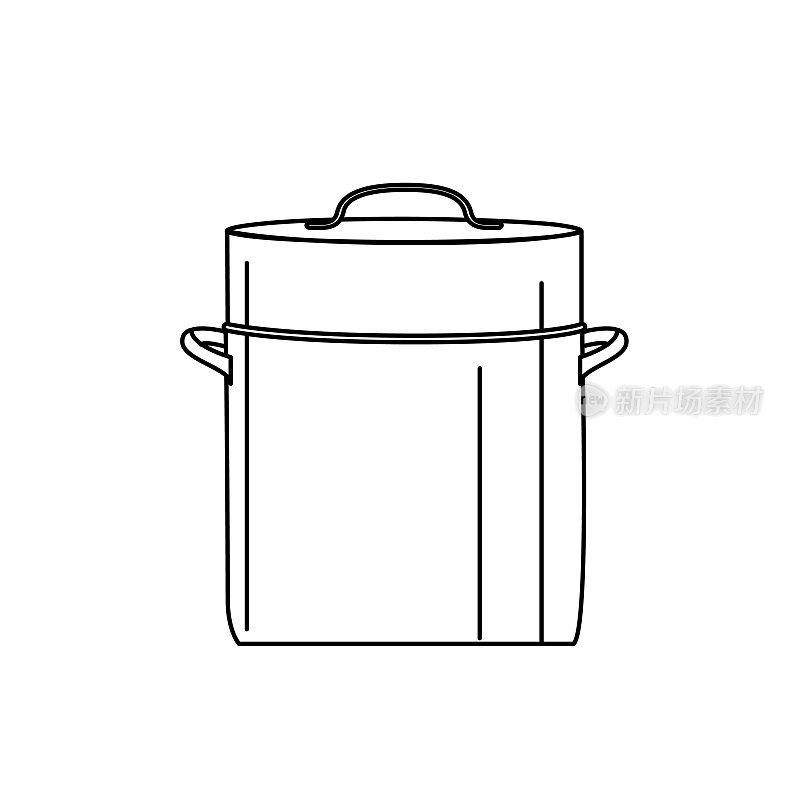 汤锅厨房线图标