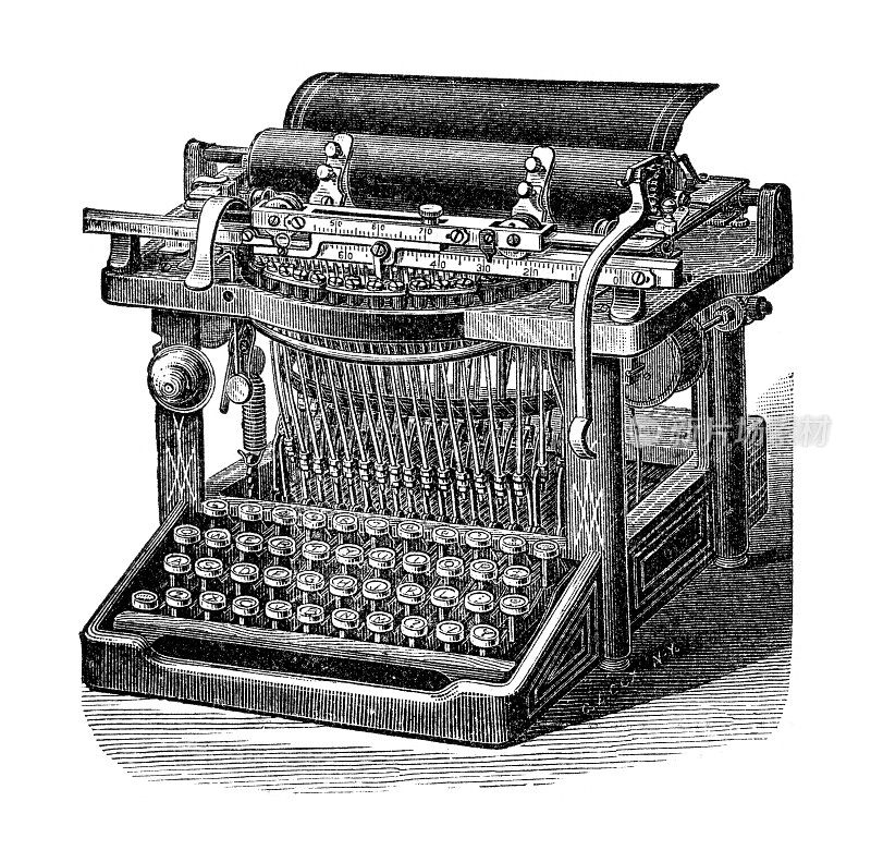 1898年的雷明顿7型打字机