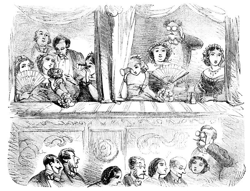歌剧院观众，维多利亚时代