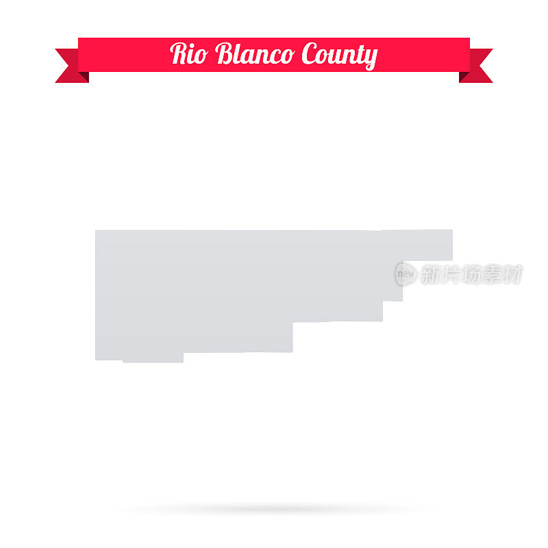 里奥布兰科县，科罗拉多州。白底红旗地图