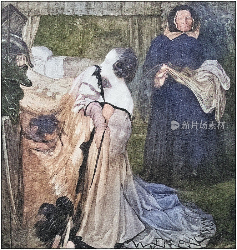 古董画照片:女人