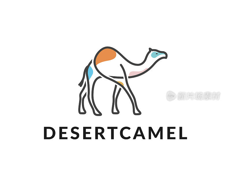 沙漠骆驼矢量图标