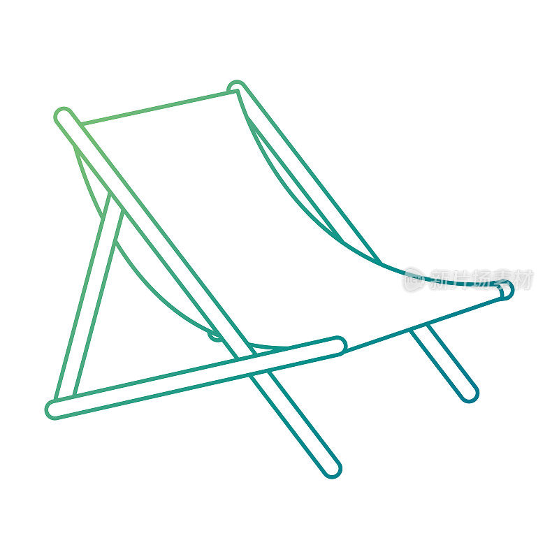 沙滩椅孤立图标