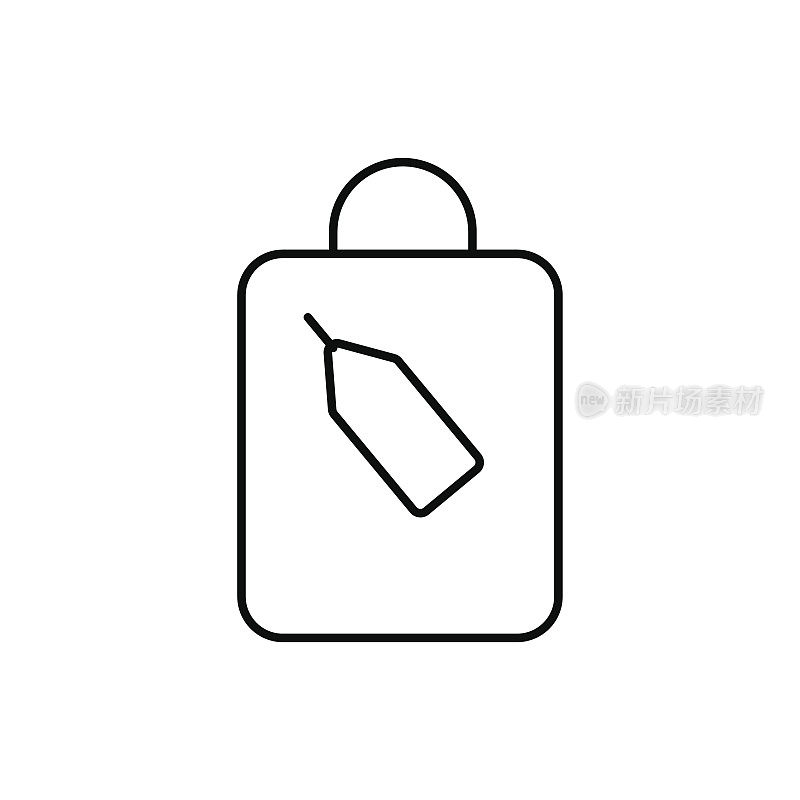 购物袋与标签图标