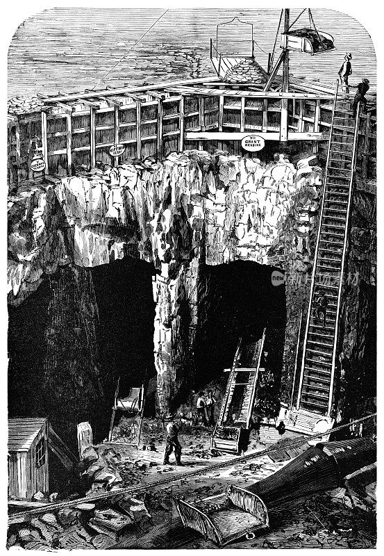 位于纽约州东河的地狱之门下面的竖井