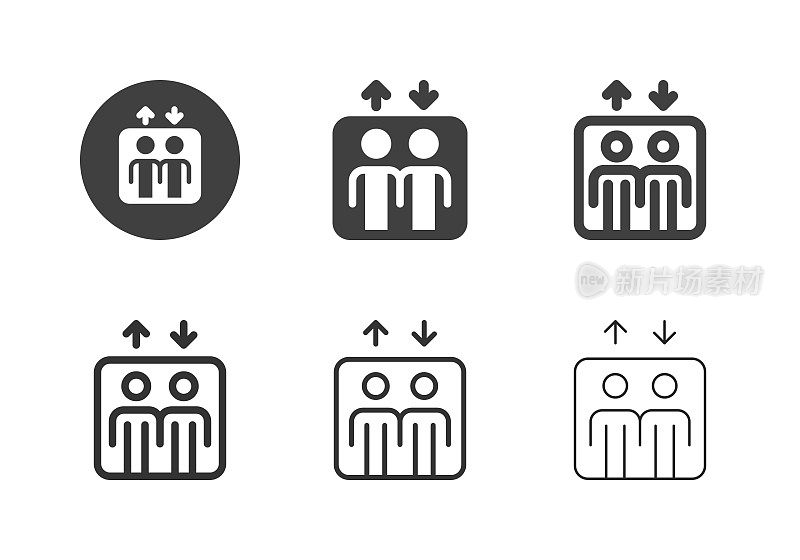 电梯标志图标-多系列