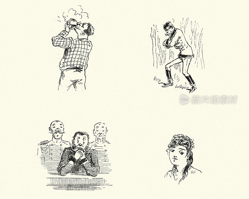 维多利亚喜剧小品,喝热饮,男人走路,小品