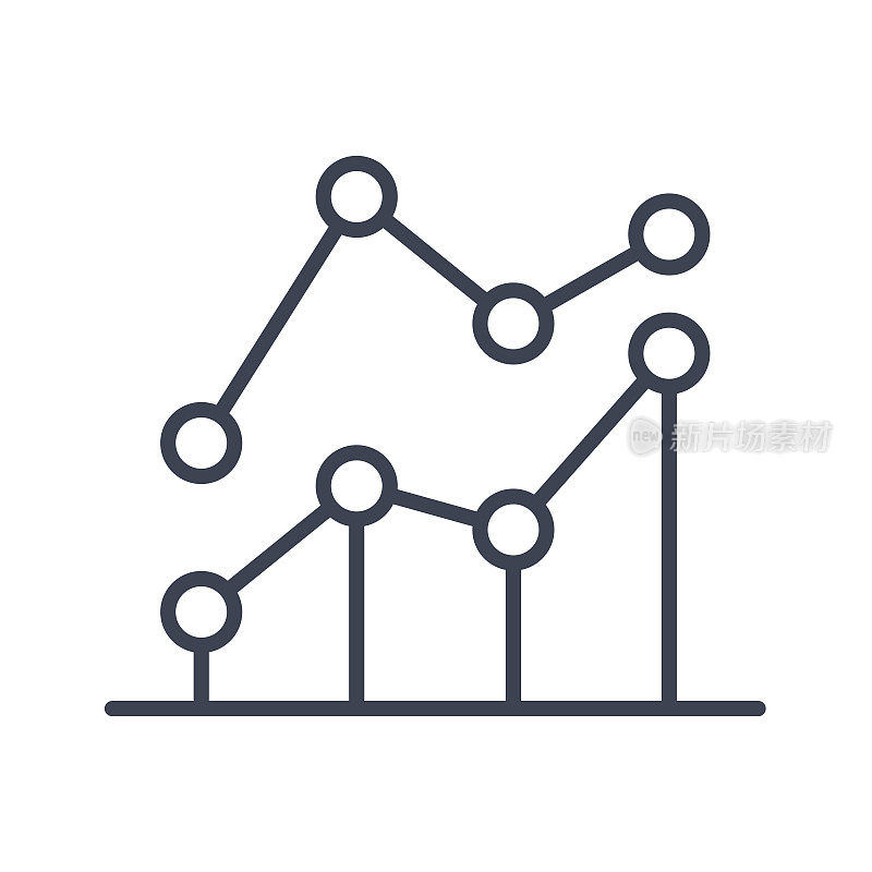 折线图图形向量图标