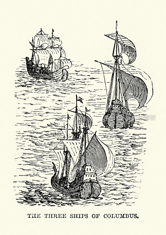 哥伦布的三艘船，圣诞老人María，尼娜和平塔号