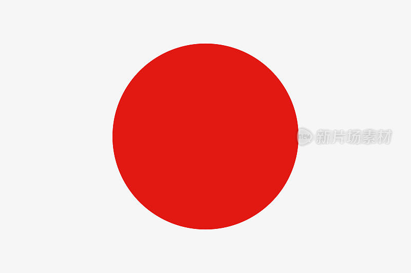 日本共和国的矢量旗。日本国旗。插图