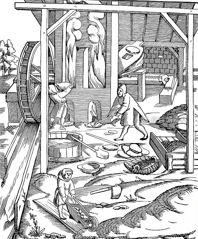 在磨坊工作(1555年