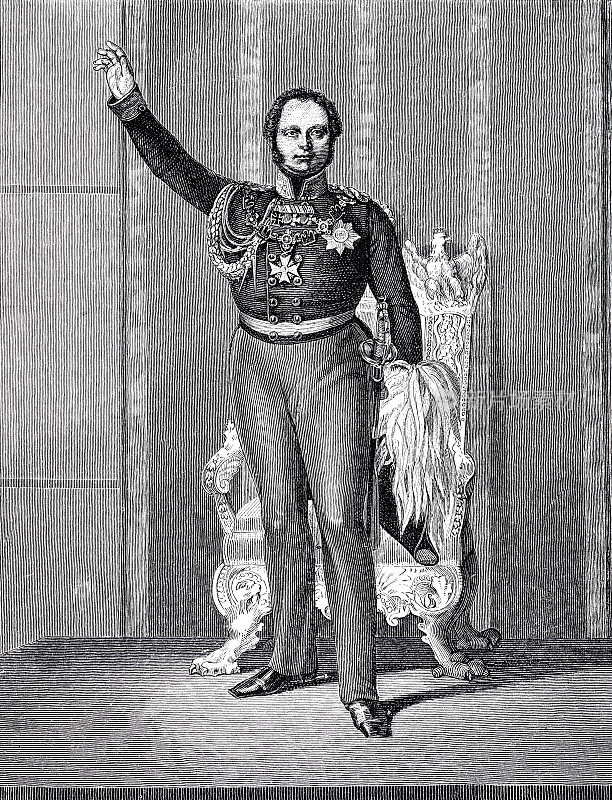 1847年4月11日，弗里德里希・威廉四世在第一届德国美国议会开幕式上
