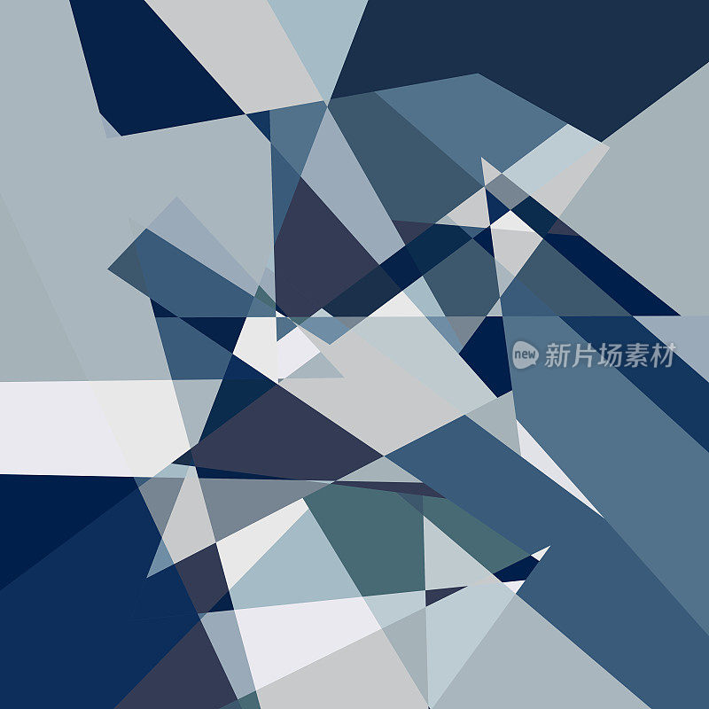 矢量蓝色马赛克几何极简主义三角形无缝图案背景设计