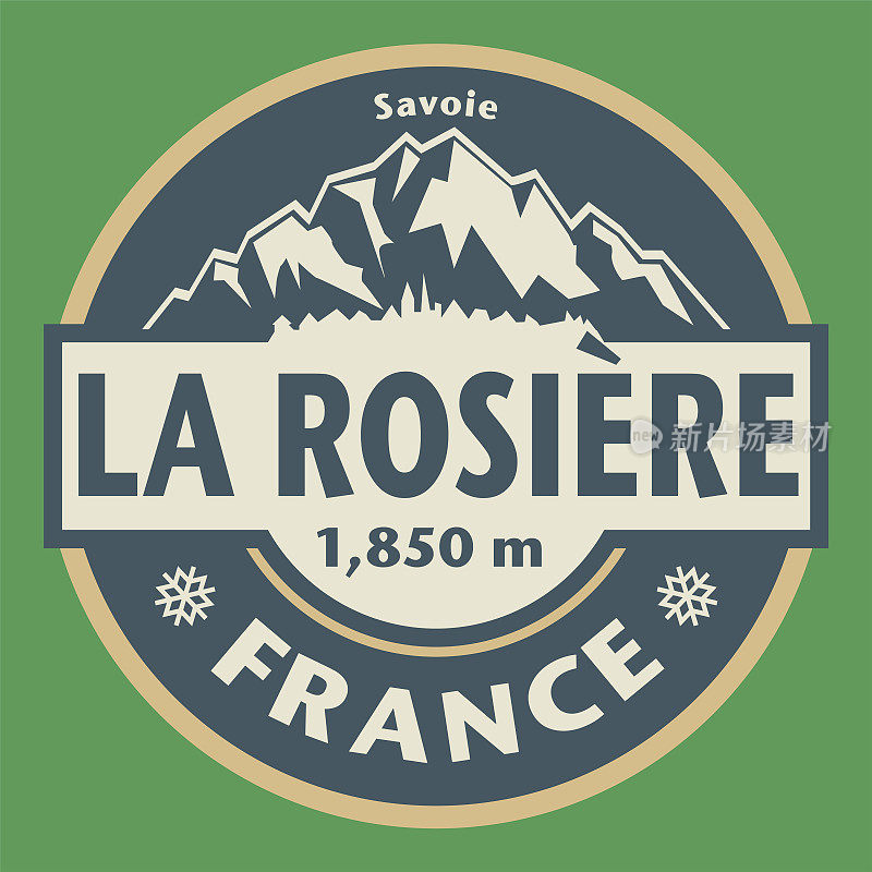 徽章上有法国萨瓦省玫瑰镇的名字