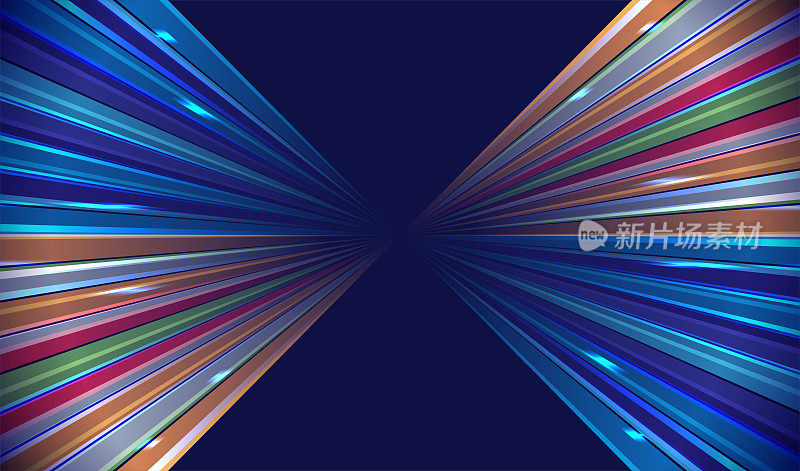 光效果抽象线条未来蓝色夜光阴影创意背景高科技连接技术网络演示横幅宣传册商业网络空间高速运动
