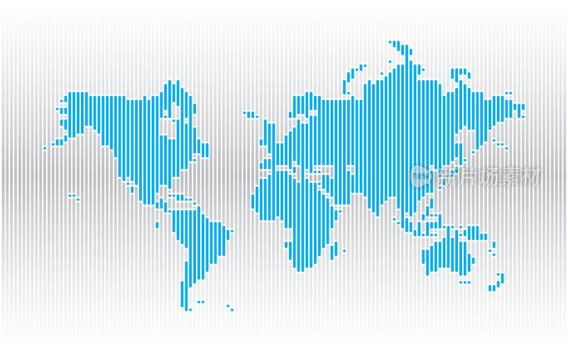 青色线世界地图