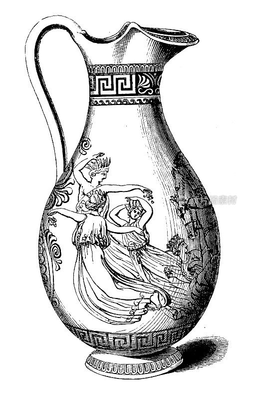 装饰花瓶I古董设计插图