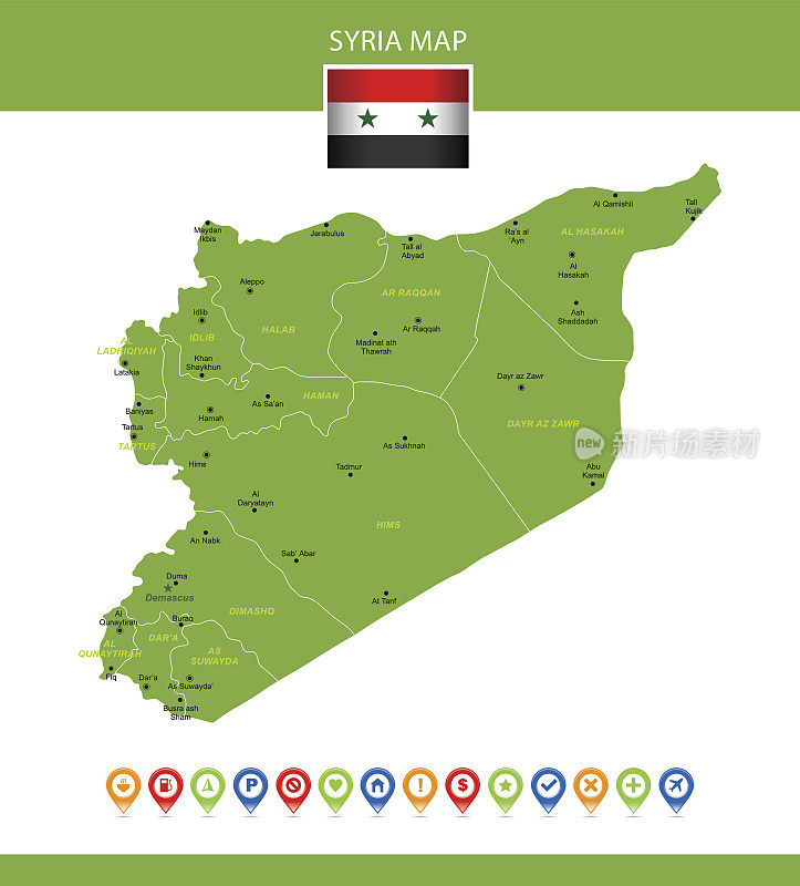 叙利亚矢量地图